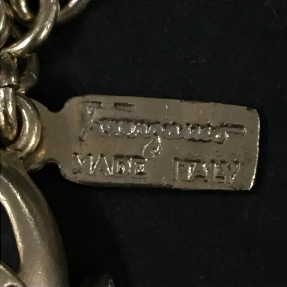 Salvatore Ferragamo Vara Butterfly Rhinestone Key Ring Bag Charm - Picture 6 of 6